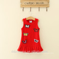 Baby Kleid schneiden Mutter Tochter passendes Kleid rot Schmetterling Tier Baumwollkleid